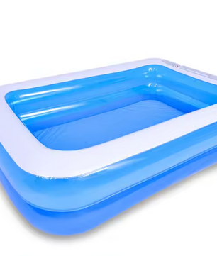 Opblaasbaar Familiezwembad – Groot Rechthoekig PVC Design, Comfortabel & Duurzaam