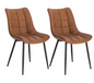 Set van 2 Eetkamerstoelen – Kunstleer Zitting & Metalen Poten, Ergonomisch en Duurzaam