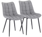 Set van 2 Eetkamerstoelen – Kunstleer Zitting & Metalen Poten, Ergonomisch en Duurzaam