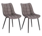 Set van 2 Eetkamerstoelen – Kunstleer Zitting & Metalen Poten, Ergonomisch en Duurzaam