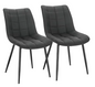 Set van 2 Eetkamerstoelen – Kunstleer Zitting & Metalen Poten, Ergonomisch en Duurzaam