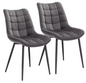 Set van 2 Eetkamerstoelen – Kunstleer Zitting & Metalen Poten, Ergonomisch en Duurzaam