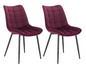 Set van 2 Eetkamerstoelen – Kunstleer Zitting & Metalen Poten, Ergonomisch en Duurzaam