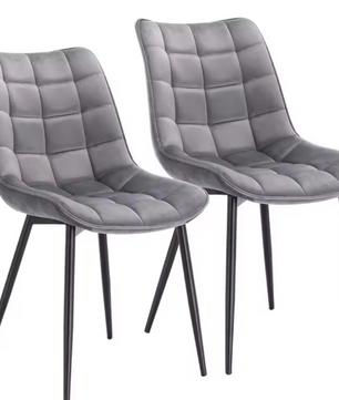 Set van 2 Eetkamerstoelen – Kunstleer Zitting & Metalen Poten, Ergonomisch en Duurzaam