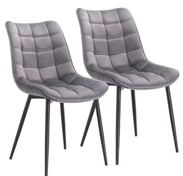 Set van 2 Eetkamerstoelen – Kunstleer Zitting & Metalen Poten, Ergonomisch en Duurzaam