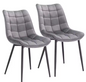 Set van 2 Eetkamerstoelen – Kunstleer Zitting & Metalen Poten, Ergonomisch en Duurzaam