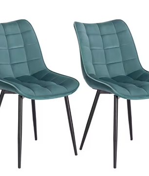 Set van 2 Eetkamerstoelen – Kunstleer Zitting & Metalen Poten, Ergonomisch en Duurzaam
