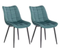 Set van 2 Eetkamerstoelen – Kunstleer Zitting & Metalen Poten, Ergonomisch en Duurzaam