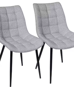 Set van 2 Eetkamerstoelen – Kunstleer Zitting & Metalen Poten, Ergonomisch en Duurzaam