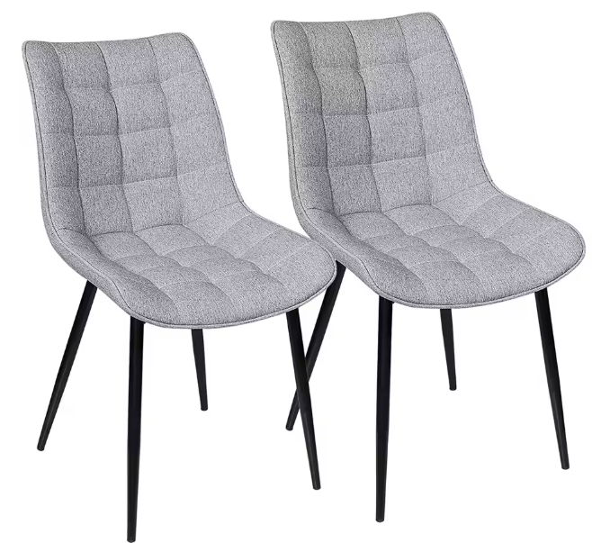 Set van 2 Eetkamerstoelen – Kunstleer Zitting & Metalen Poten, Ergonomisch en Duurzaam