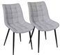 Set van 2 Eetkamerstoelen – Kunstleer Zitting & Metalen Poten, Ergonomisch en Duurzaam