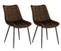 Set van 2 Eetkamerstoelen – Kunstleer Zitting & Metalen Poten, Ergonomisch en Duurzaam