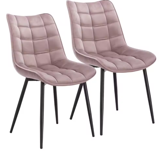 Set van 2 Eetkamerstoelen – Kunstleer Zitting & Metalen Poten, Ergonomisch en Duurzaam