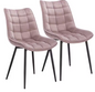 Set van 2 Eetkamerstoelen – Kunstleer Zitting & Metalen Poten, Ergonomisch en Duurzaam