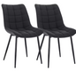Set van 2 Eetkamerstoelen – Kunstleer Zitting & Metalen Poten, Ergonomisch en Duurzaam