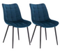 Set van 2 Eetkamerstoelen – Kunstleer Zitting & Metalen Poten, Ergonomisch en Duurzaam
