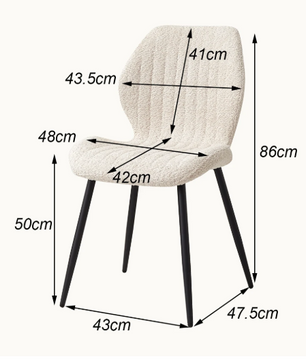 Set van 4 Linnen Eetkamerstoelen – Beklede Zitting & Metalen Poten, Modern en Comfortabel
