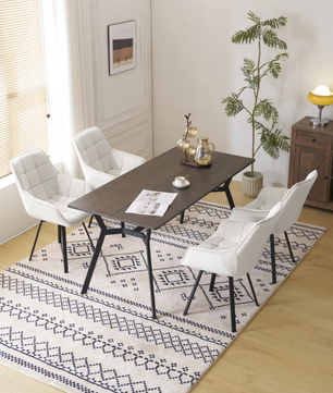 Set van 2 Draaibare Eetkamerstoelen – Fluwelen Bekleding & Armleuningen, Modern en Comfortabel