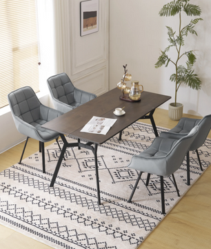 Set van 2 Draaibare Eetkamerstoelen – Fluwelen Bekleding & Armleuningen, Modern en Comfortabel