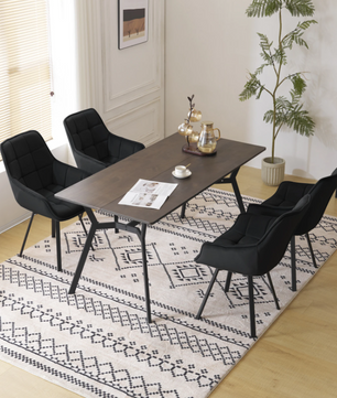 Set van 2 Draaibare Eetkamerstoelen – Fluwelen Bekleding & Armleuningen, Modern en Comfortabel