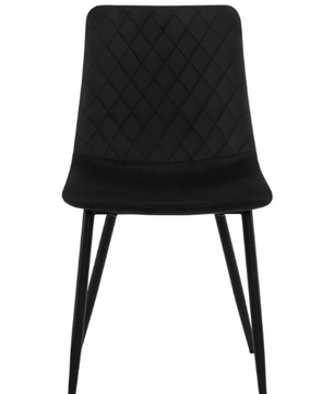Set van 4 Scandinavische Eetkamerstoelen – Fluwelen Zitting & Metalen Poten, Modern en Comfortabel