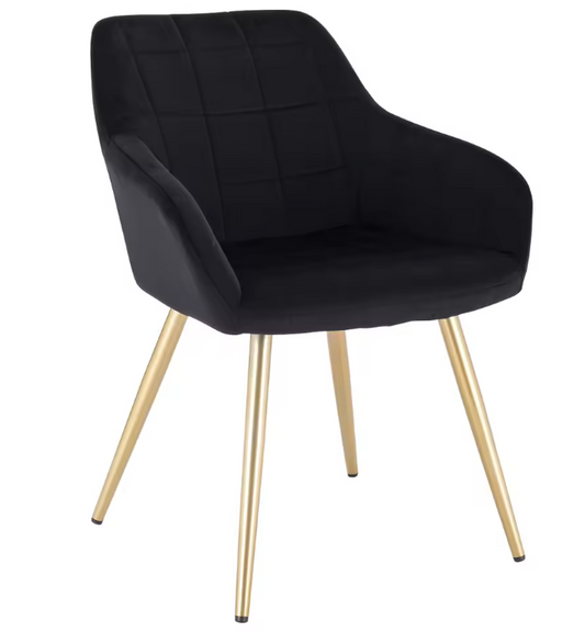 Velvet Eetkamerstoel met Armleuningen – Ergonomisch & Stabiel Design