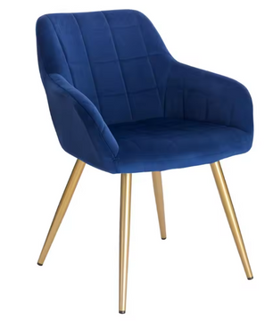 Velvet Eetkamerstoel met Armleuningen – Ergonomisch & Stabiel Design