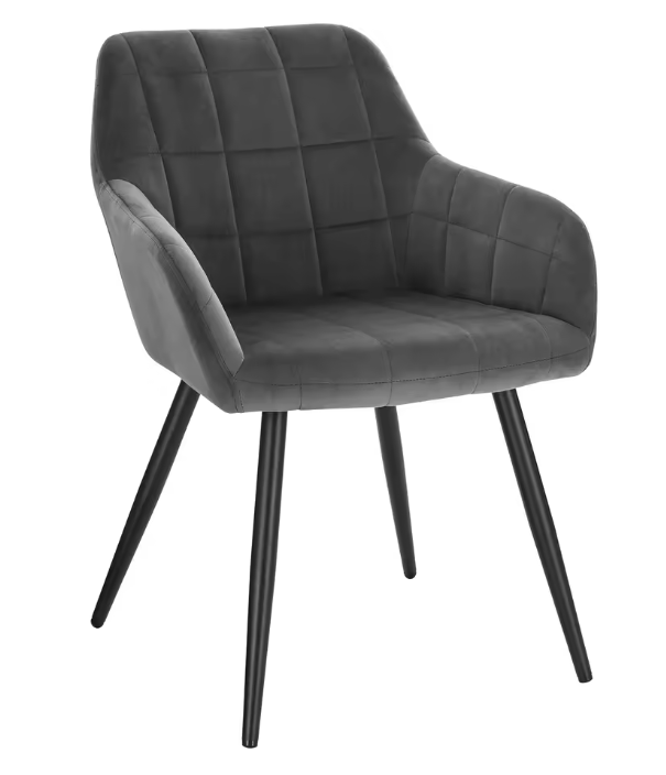 Velvet Eetkamerstoel met Armleuningen – Ergonomisch & Stabiel Design