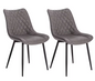 Set van 2 Eetkamerstoelen – Kunstleer & Metalen Poten, Ergonomisch en Comfortabel