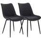 Set van 2 Eetkamerstoelen – Kunstleer & Metalen Poten, Ergonomisch en Comfortabel