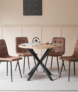Set van 4 Velvet Eetkamerstoelen – Zachte Zitting & Metalen Poten, Modern en Comfortabel