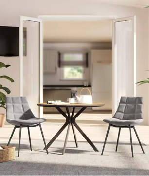 Set van 2 Velvet Eetkamerstoelen – Comfortabele Zitting & Stalen Poten, Modern Design