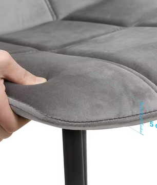 Set van 2 Velvet Eetkamerstoelen – Comfortabele Zitting & Stalen Poten, Modern Design
