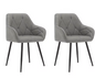 Set van 2 Velvet Eetkamerstoelen – Met Armleuningen & Metalen Poten, Ergonomisch en Comfortabel