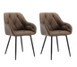 Set van 2 Velvet Eetkamerstoelen – Met Armleuningen & Metalen Poten, Ergonomisch en Comfortabel