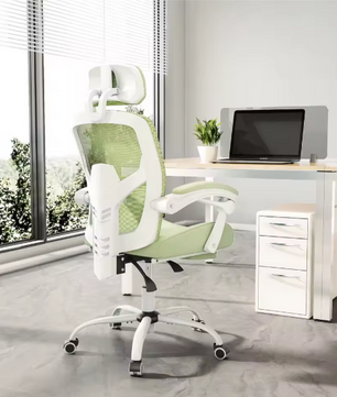 Ergonomische Mesh Gamingstoel met Voetsteun – Verstelbare Rugleuning & Lendensteun