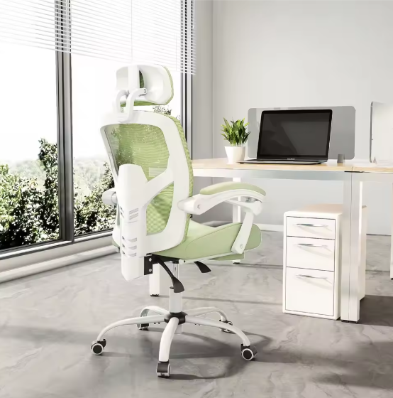Ergonomische Mesh Gamingstoel met Voetsteun – Verstelbare Rugleuning & Lendensteun
