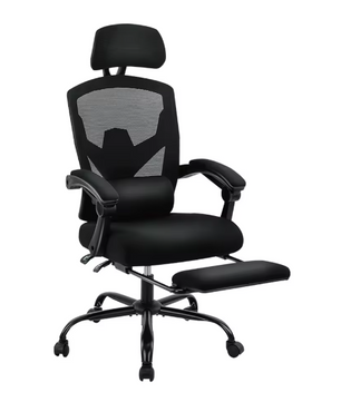 Ergonomische Mesh Gamingstoel met Voetsteun – Verstelbare Rugleuning & Lendensteun