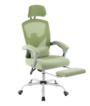 Ergonomische Mesh Gamingstoel met Voetsteun – Verstelbare Rugleuning & Lendensteun