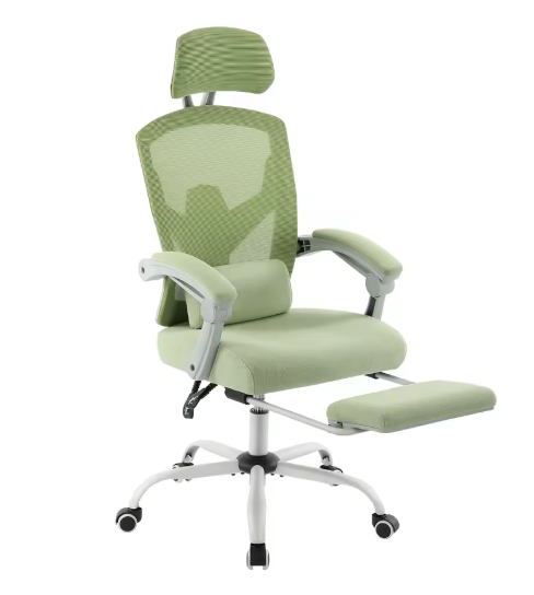 Ergonomische Mesh Gamingstoel met Voetsteun – Verstelbare Rugleuning & Lendensteun