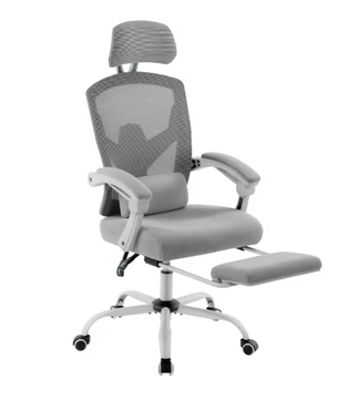 Ergonomische Mesh Gamingstoel met Voetsteun – Verstelbare Rugleuning & Lendensteun