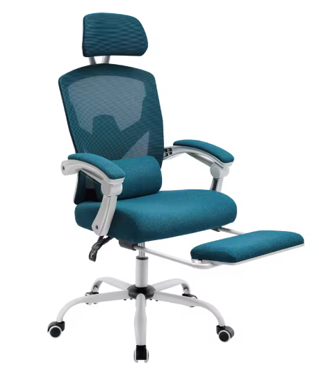 Ergonomische Mesh Gamingstoel met Voetsteun – Verstelbare Rugleuning & Lendensteun