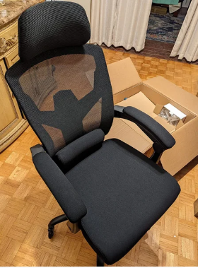 Ergonomische Mesh Gamingstoel met Voetsteun – Verstelbare Rugleuning & Lendensteun