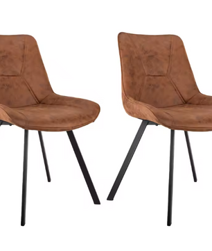Set van 2 Ergonomische Eetkamerstoelen – Waterafstotend & Krasbestendig, Modern Design