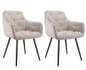 Set van 2 Ergonomische Eetkamerstoelen – Waterafstotend & Krasbestendig, Modern Design