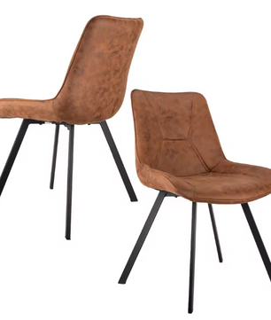 Set van 2 Ergonomische Eetkamerstoelen – Waterafstotend & Krasbestendig, Modern Design