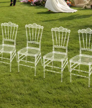Set van 4 Transparante Eetkamerstoelen – Acryl Stapelbare Stoelen, Modern & Duurzaam