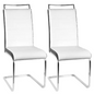 Set van 2 Slede Eetkamerstoelen – Gestoffeerde Zitting & Modern Design