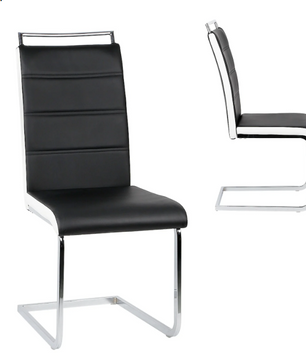 Set van 2 Slede Eetkamerstoelen – Gestoffeerde Zitting & Modern Design