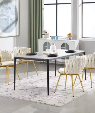 Set van 2 Draaibare Velvet Eetkamerstoelen – Ergonomisch & Comfortabel met Metalen Poten
